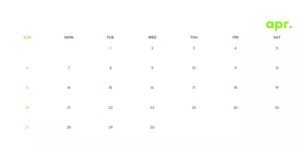 Business calendar with cute illustrations