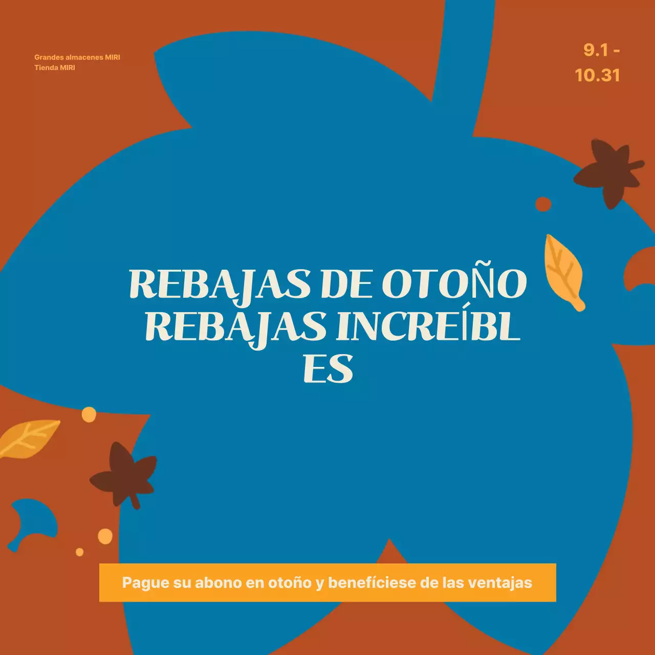 Promover una venta de vintage marrón