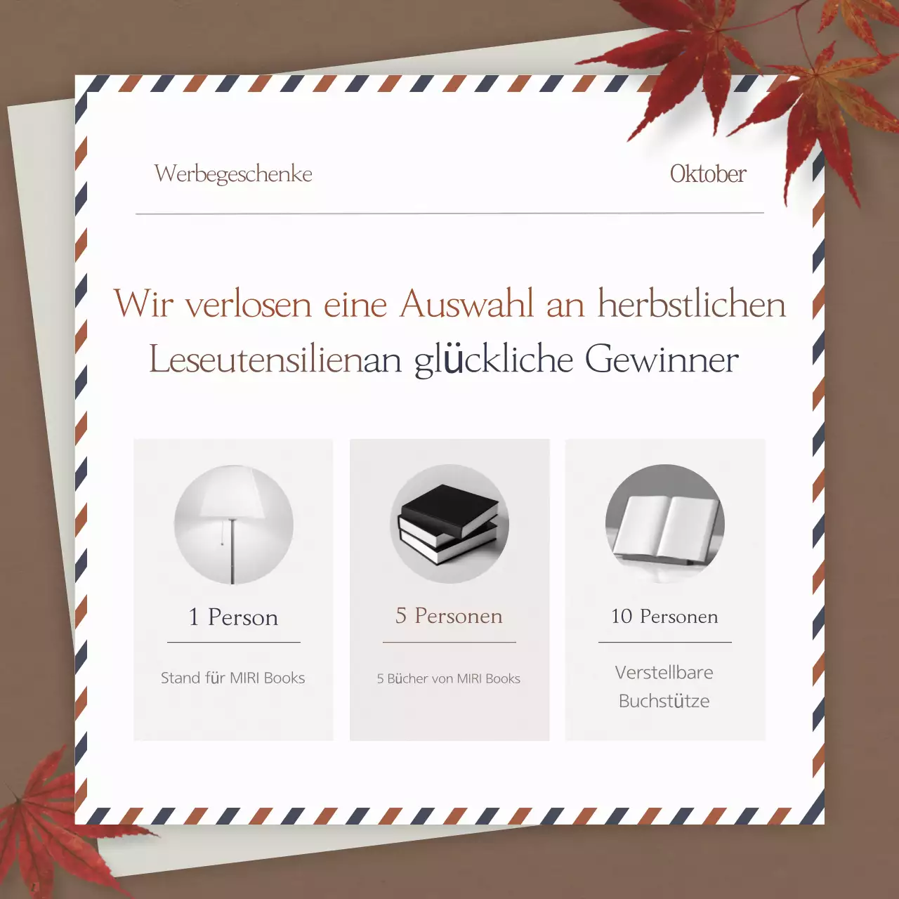 Eine einfache Herbstgeschichte in Braun zur Werbung für Ihre Veranstaltung