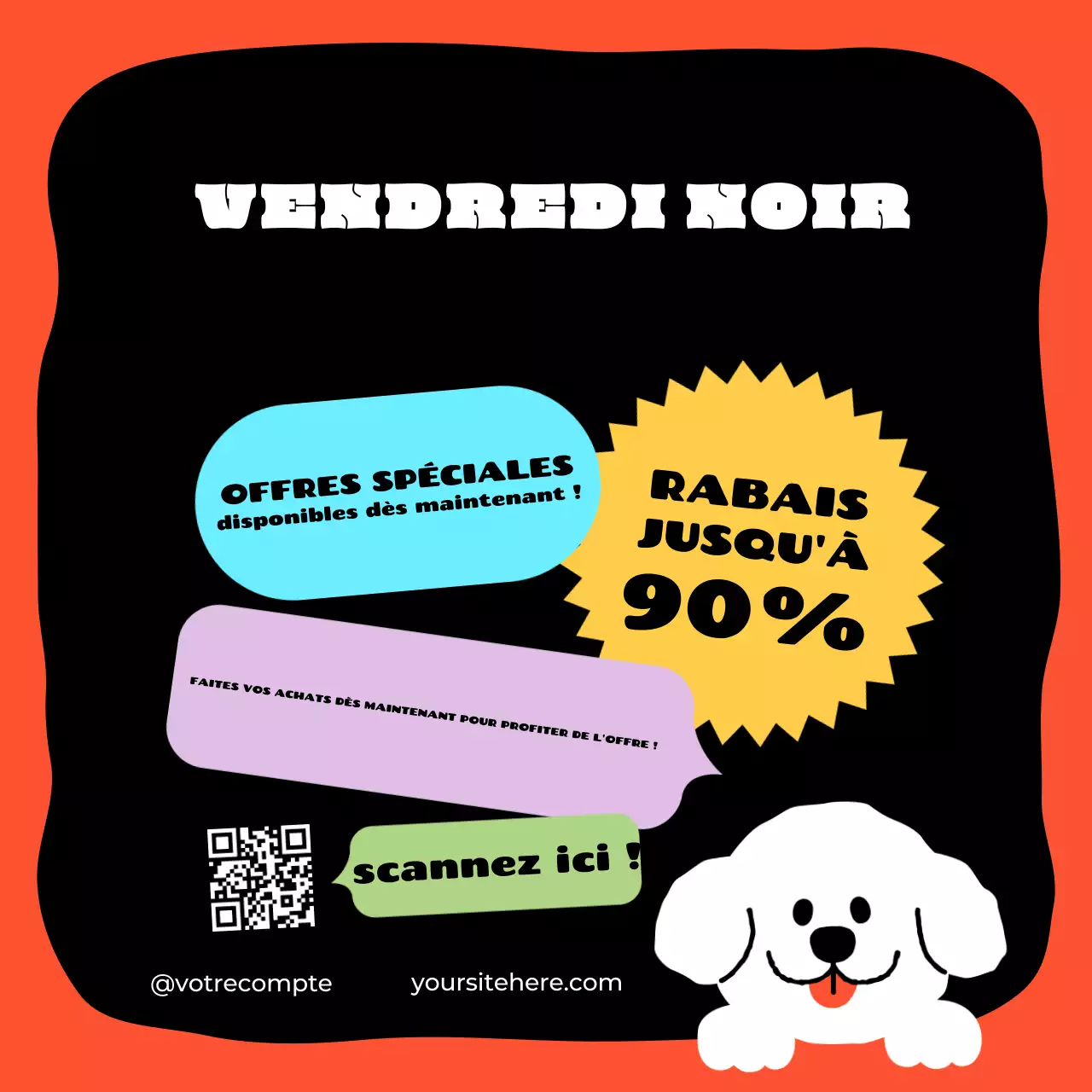 Bold and Cute Black Friday Sale Promotion Post