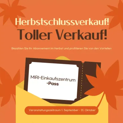 Werbung für eine einfache Veranstaltung in Orange und Braun
