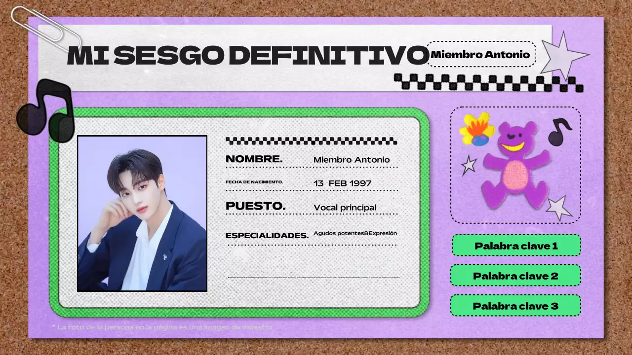 purple y2k male k-pop idol información