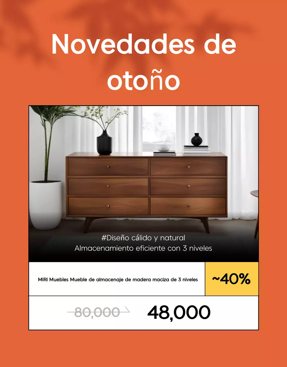 Promocione una oferta de descuento de Orange Modern