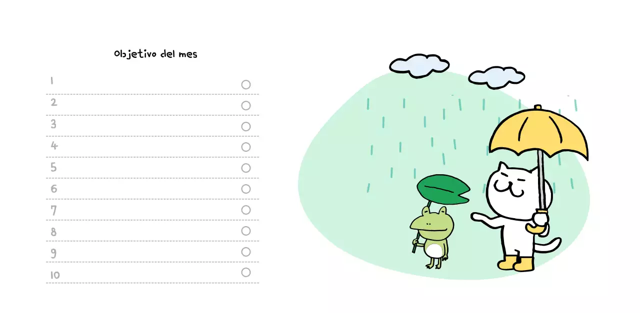 Calendario diario en marfil