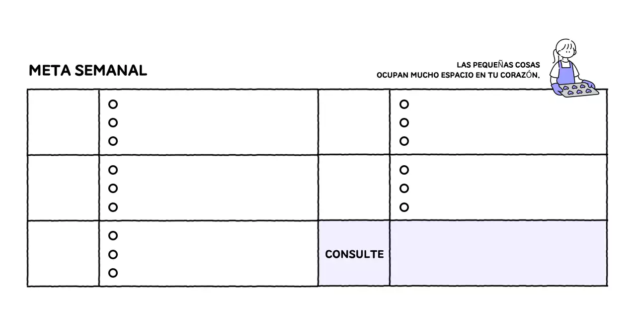 Calendario ilustrado con un bonito estilo de líneas