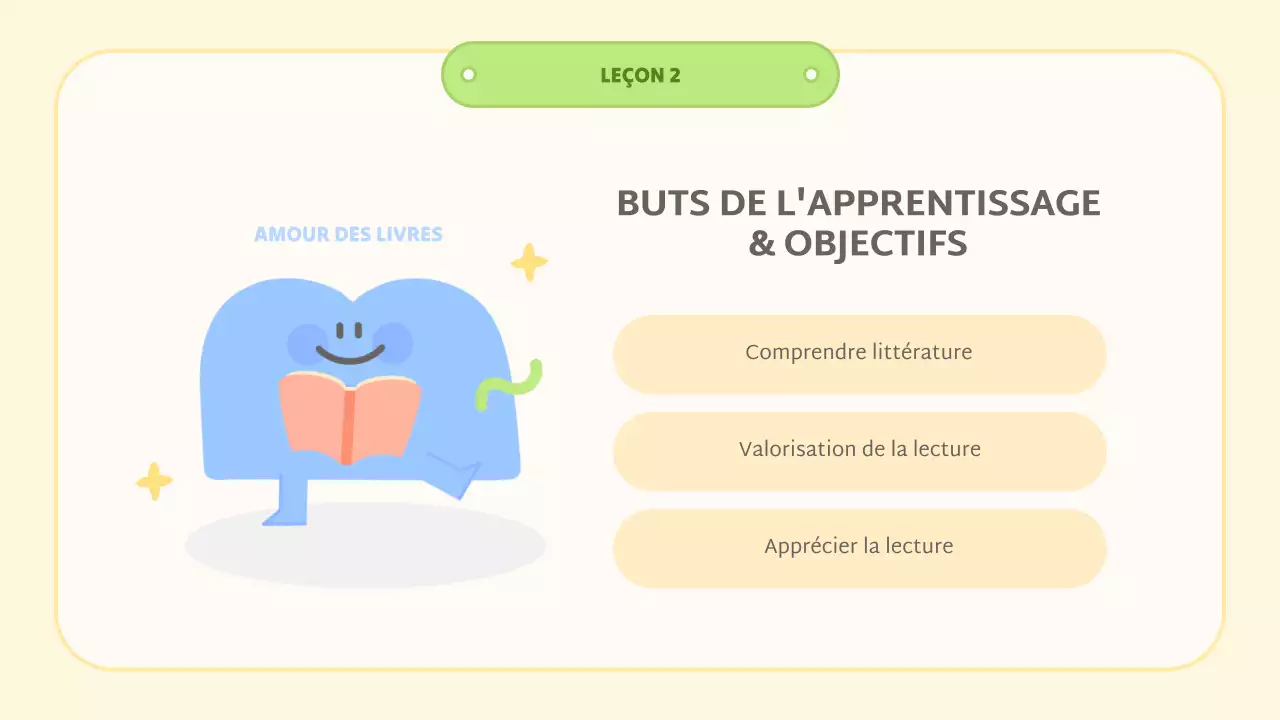 classe de littérature abstraite jaune