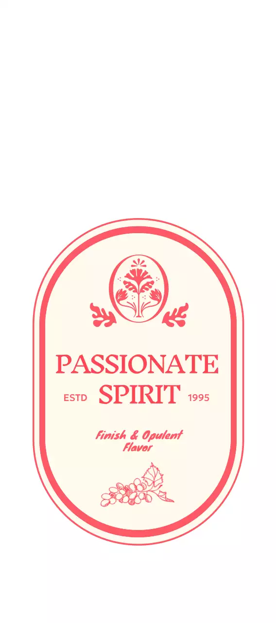 빨강 빈티지 디자인 로고