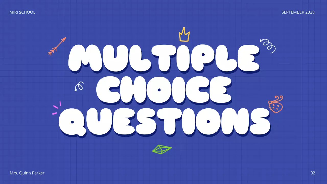 Blue Playful Quiz Announcement Presentation