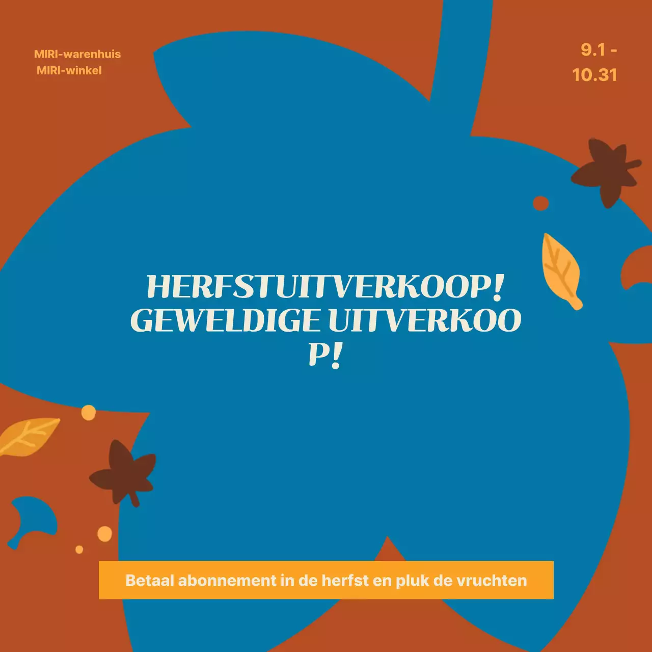 Een bruine vintage verkoop promoten