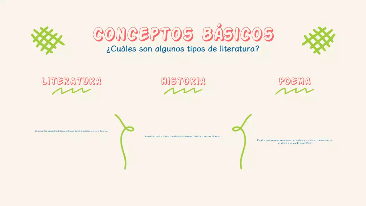 Presentación literaria sencilla y colorida para niños