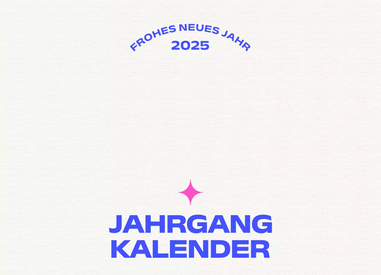 Blauer Vintage-Kalender