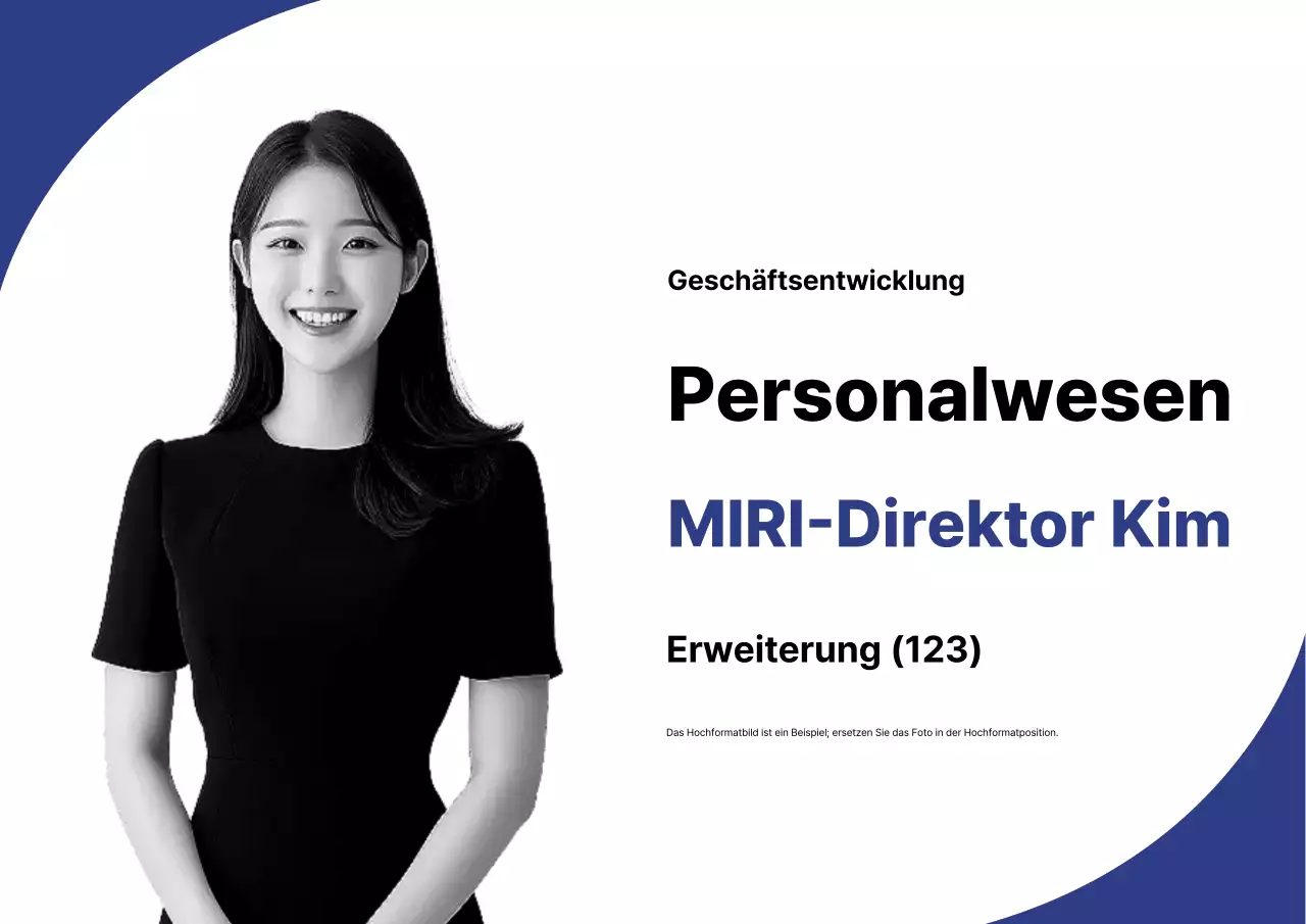 Einfache schwarz-weiße Visitenkarte zur Einführung von Mitarbeitern