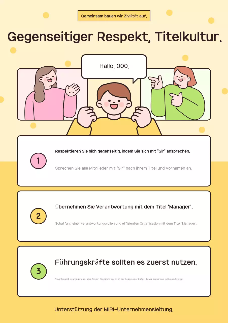 Gelbe Kampagne für eine einfache Namenskultur