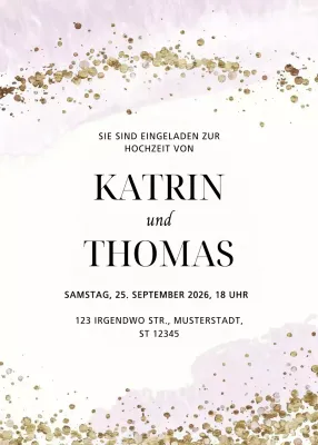 Weiß Elegante Hochzeitseinladung