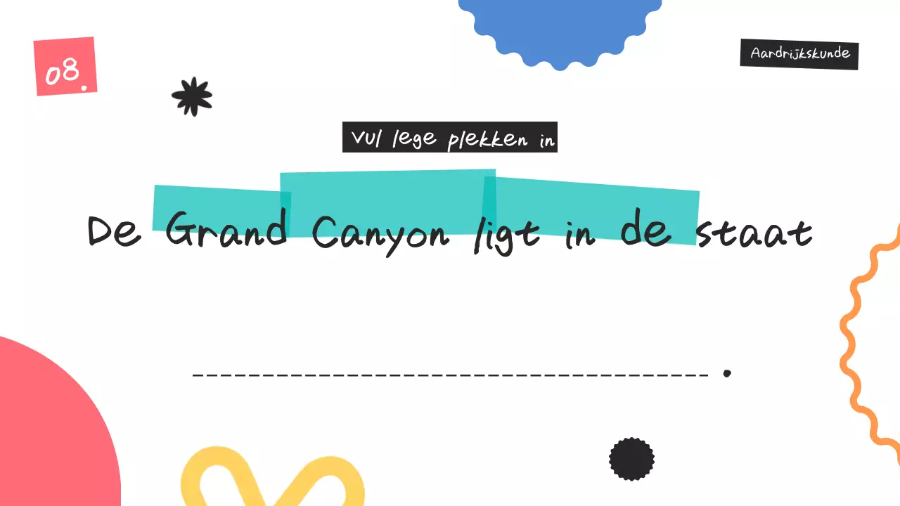 Kleurrijke Trendy Quiz Aankondiging