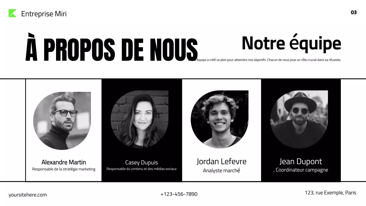 présentation du plan de marketing vert moderne