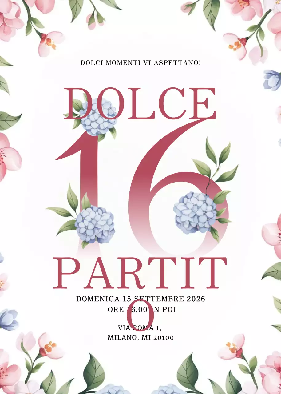 Invito a una festa elegante in rosa