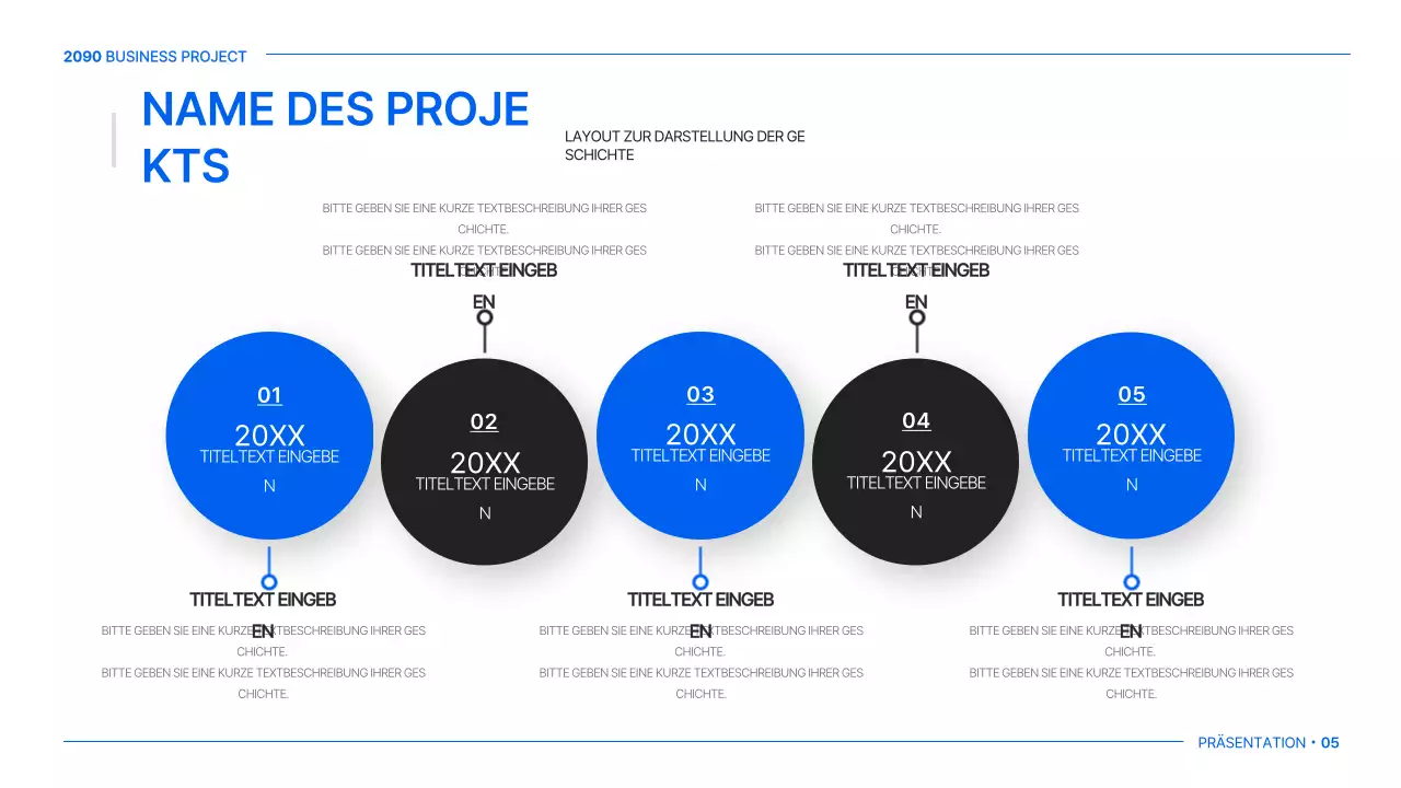 Ein einfacher globaler Geschäftsplan in Weiß und Blau