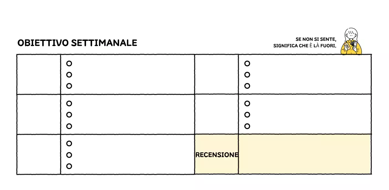 Calendario illustrato con un grazioso stile di linee
