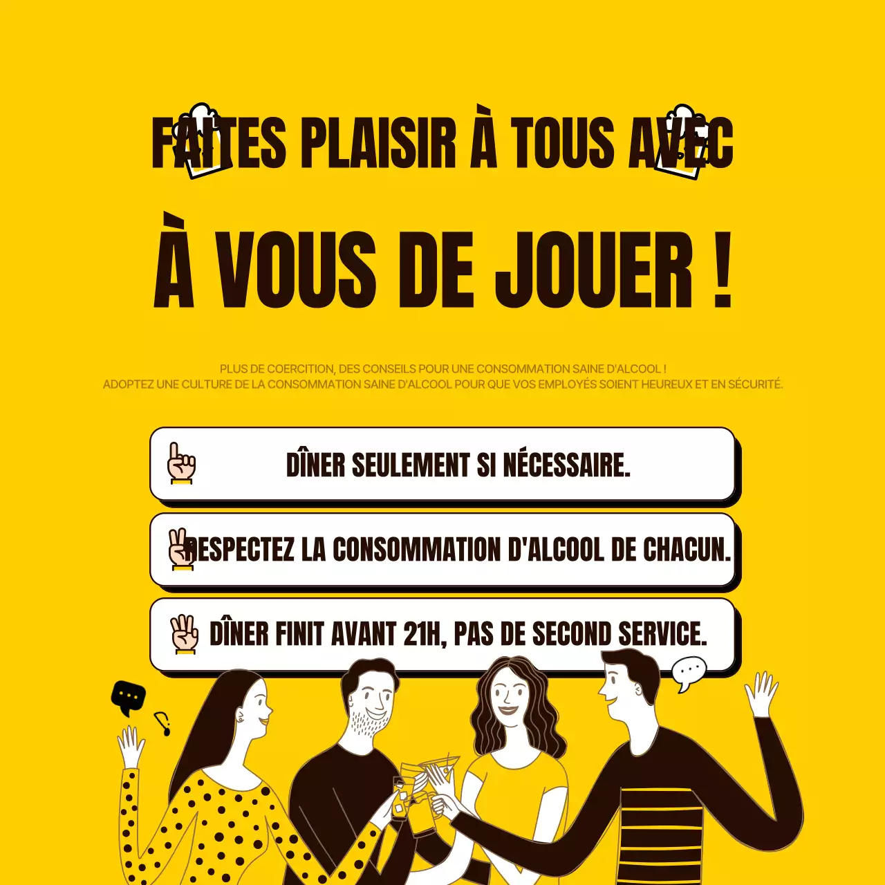 Yellow Simple Dinner Guide