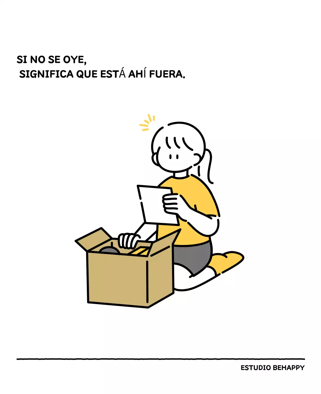 Calendario ilustrado con un bonito estilo de líneas