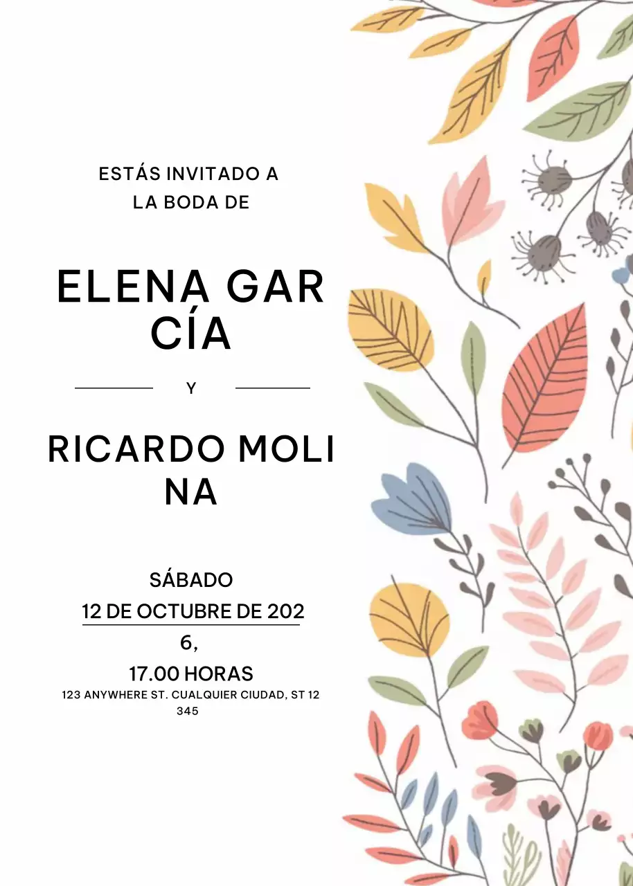 blanco elegante invitación de boda