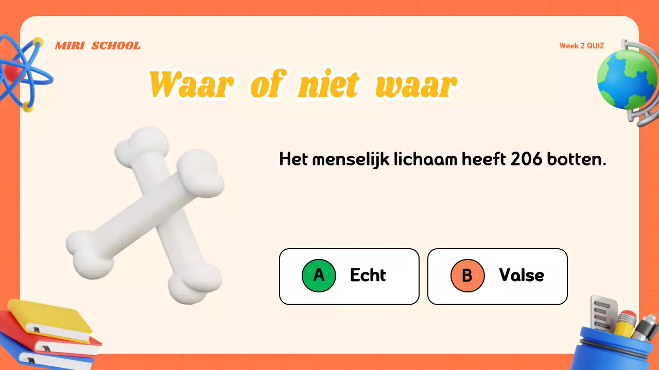 Kleurrijk modern quizlesmateriaal