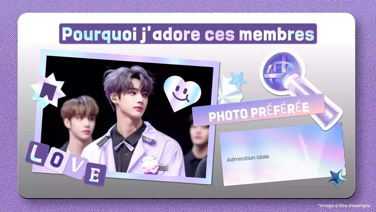 Informations sur les idoles de la K-pop à la mode violette