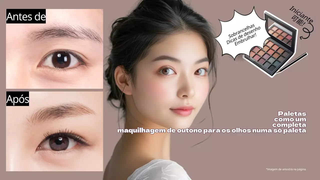 Anúncio de maquilhagem moderna bege