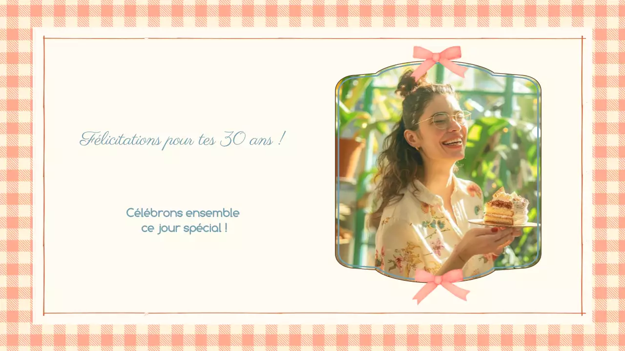 invitation d'anniversaire vintage beige