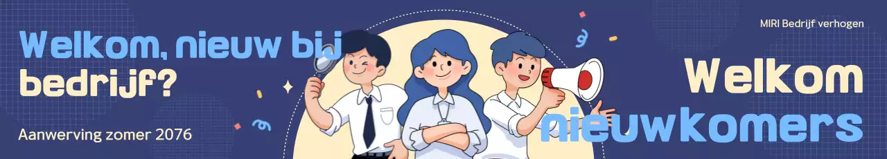 Welkom bij de geel-blauwe aankondiging van nieuwe aanwervingen