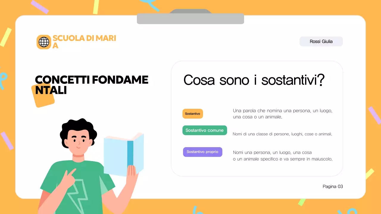 Materiale didattico del corso di grammatica moderna blu