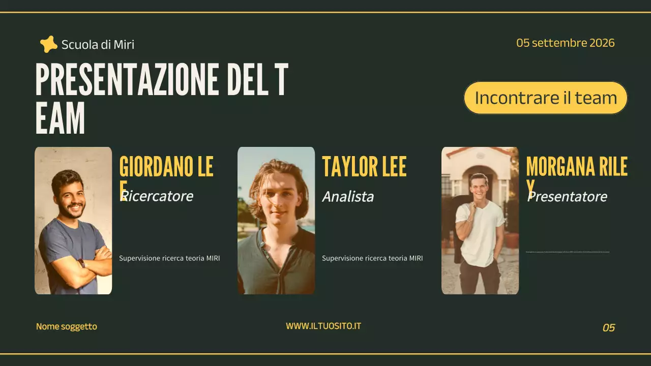 presentazione di un progetto professionale verde