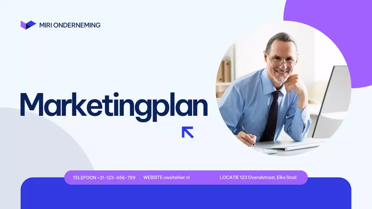 Presentatie marketingplan Blue Modern