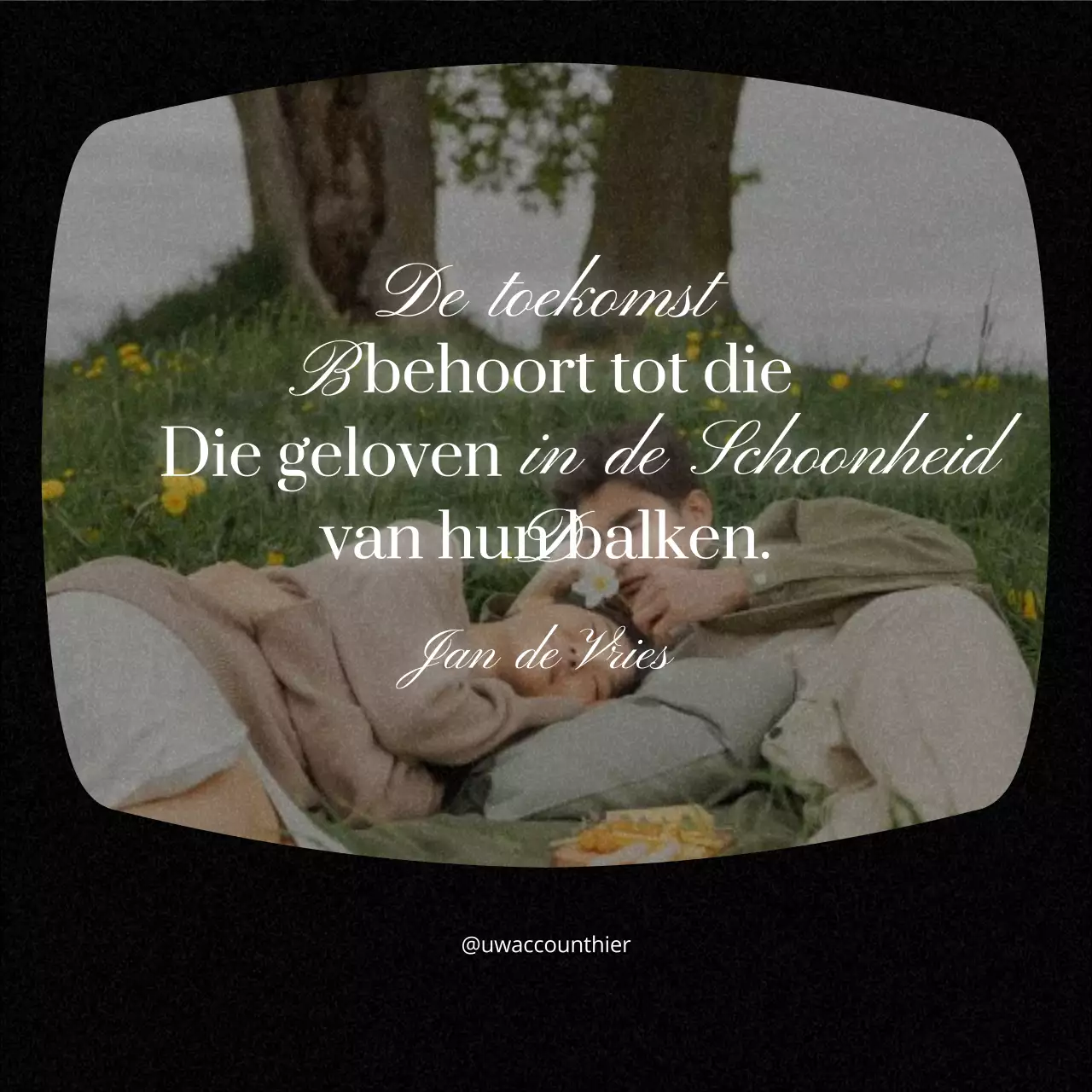 Zwarte Retro Inspirerende Citaat