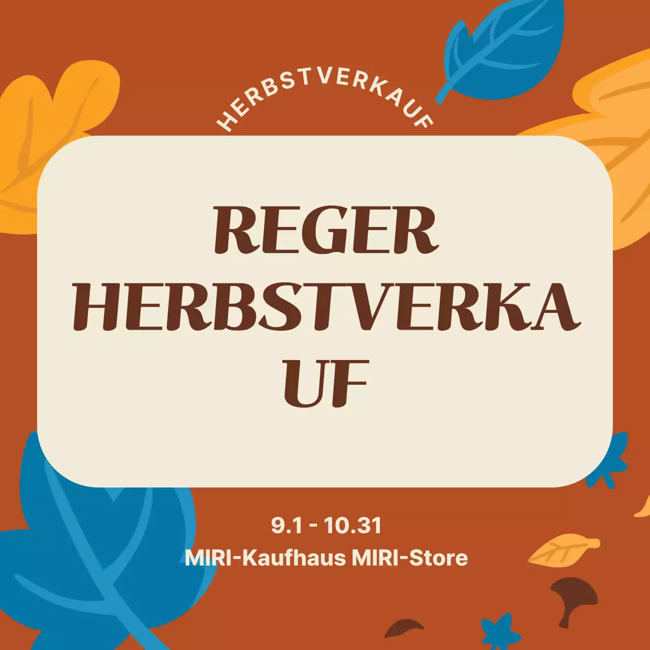 Förderung eines braunen Vintage-Verkaufs