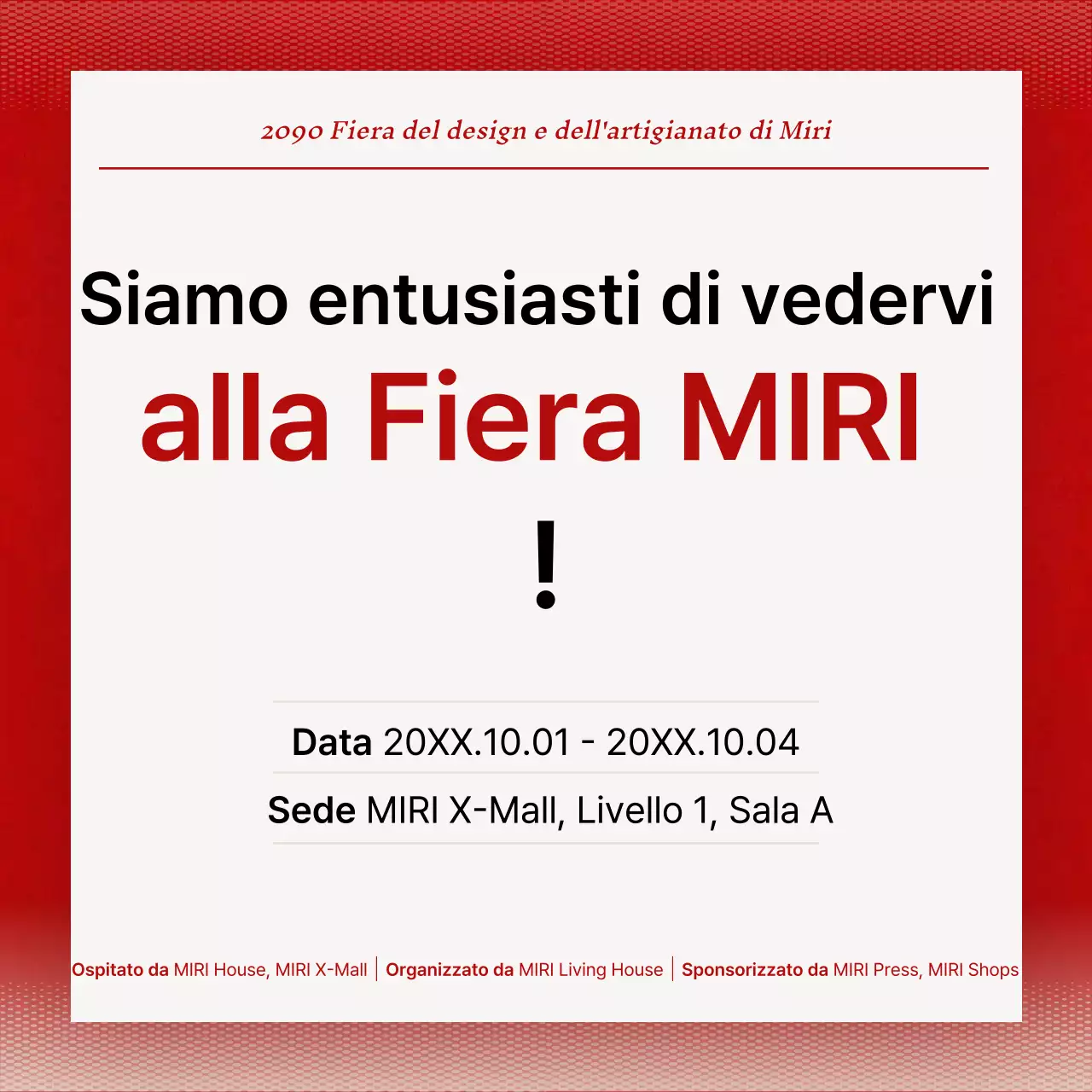 Annunci ordinati di domande e risposte in bianco e rosso