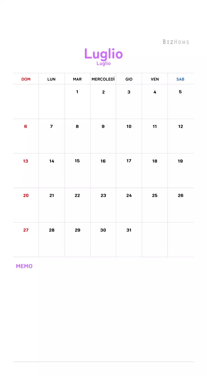 Calendario di Capodanno con una calda illustrazione