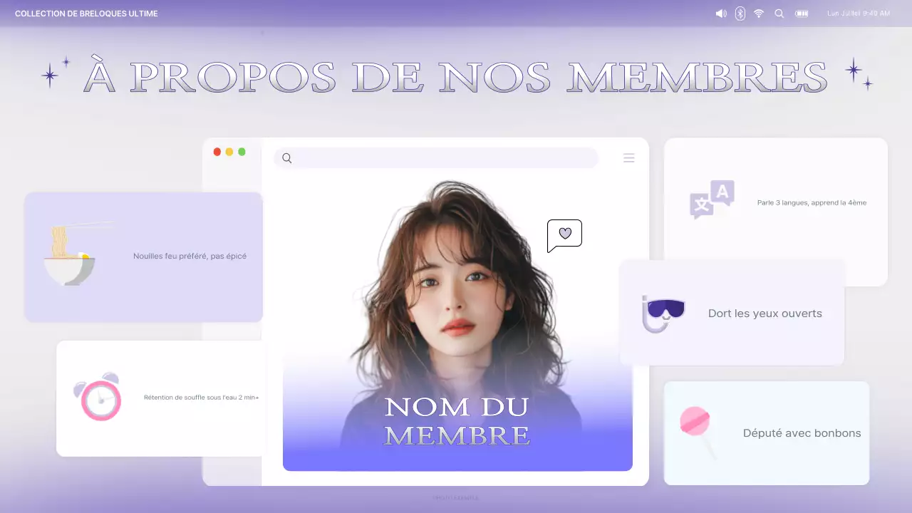 publicité pour le fandom à la mode violet