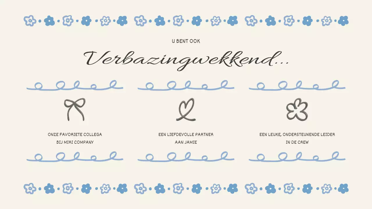 verjaardagsevenement met blauwe bloemen