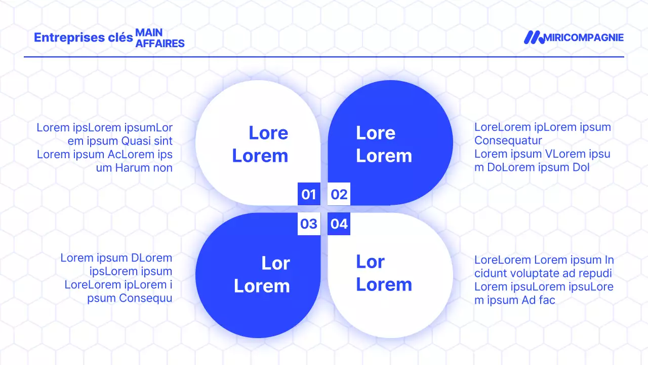 Promouvoir un profil moderne de petite entreprise en bleu
