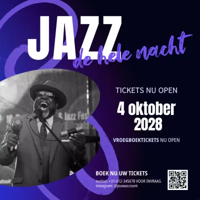 promotie paarse moderne jazz avond