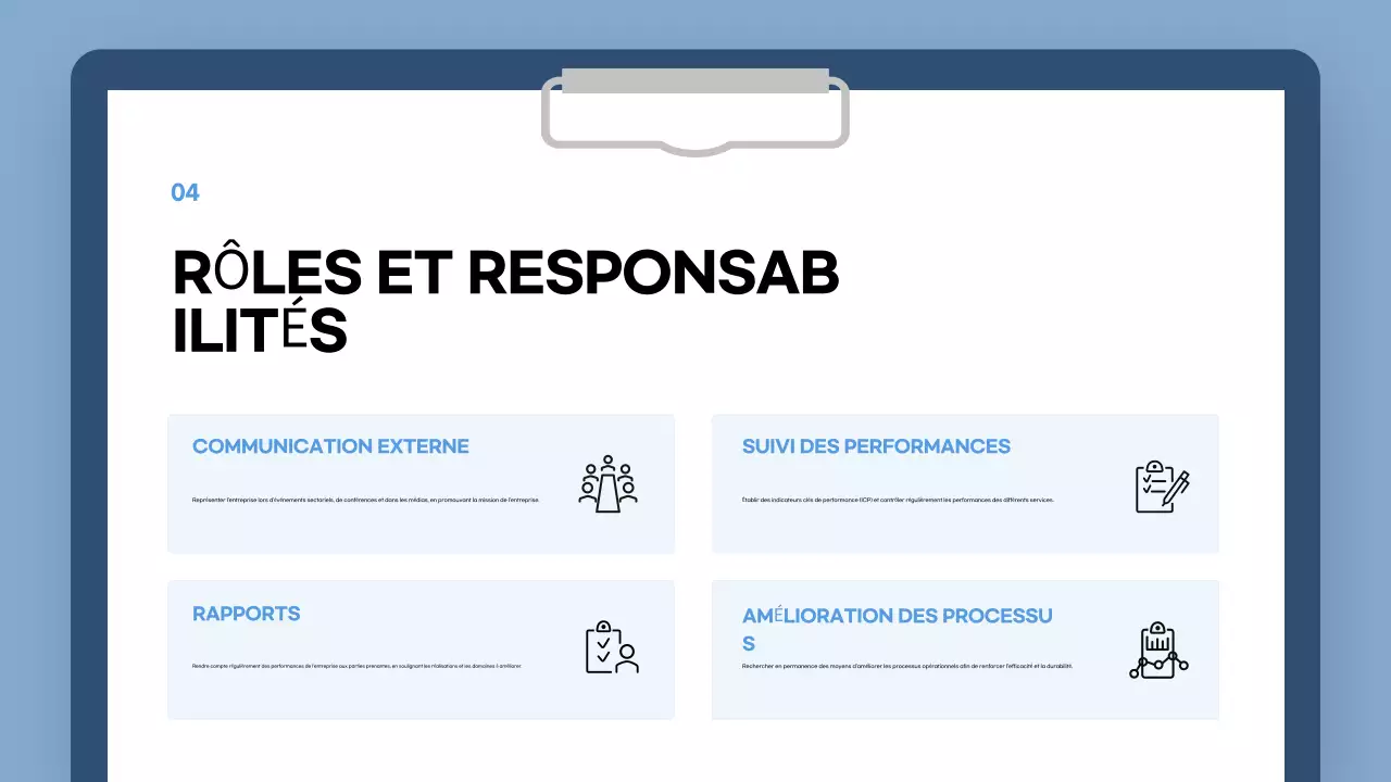 guide d'intégration blue modern