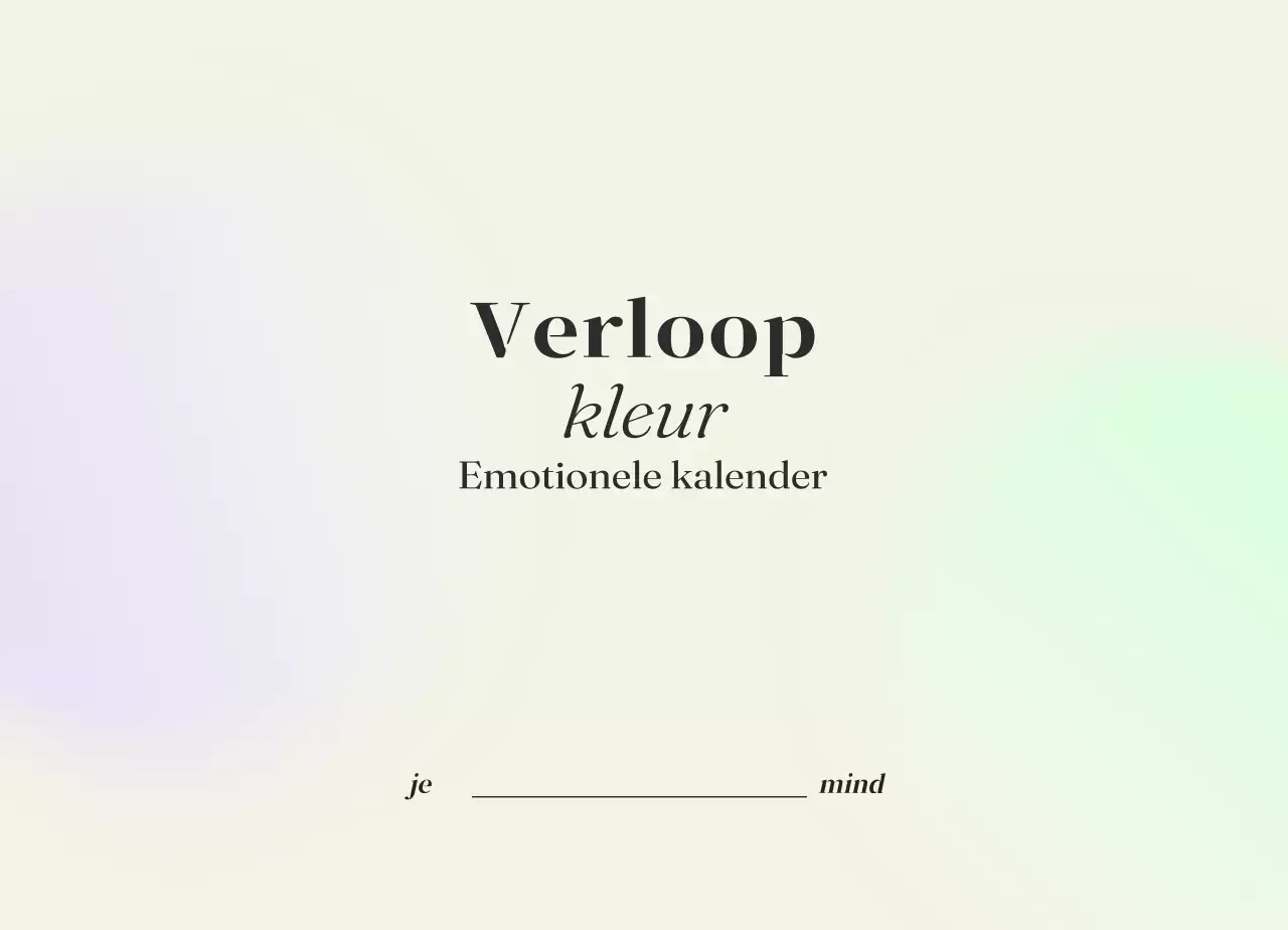 Verloop Minimalistische Emotie Kalender