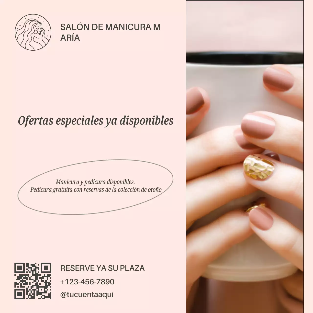 Promoción Beige Elegant Nail Shop