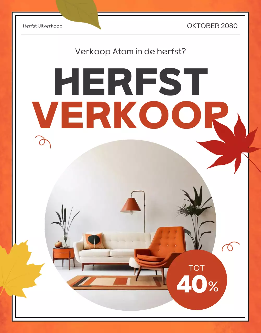 Promoot een Orange Modern kortingsaanbieding