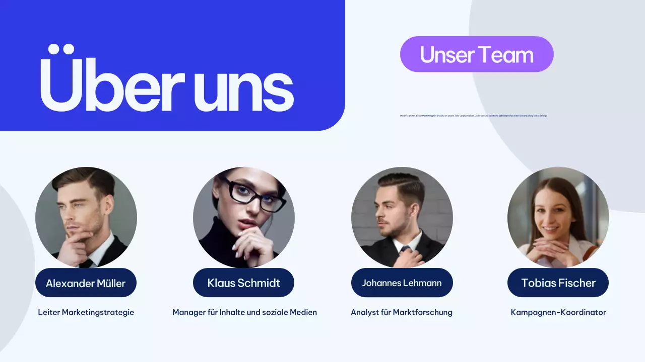 Blue Modern Marketing Plan Präsentation