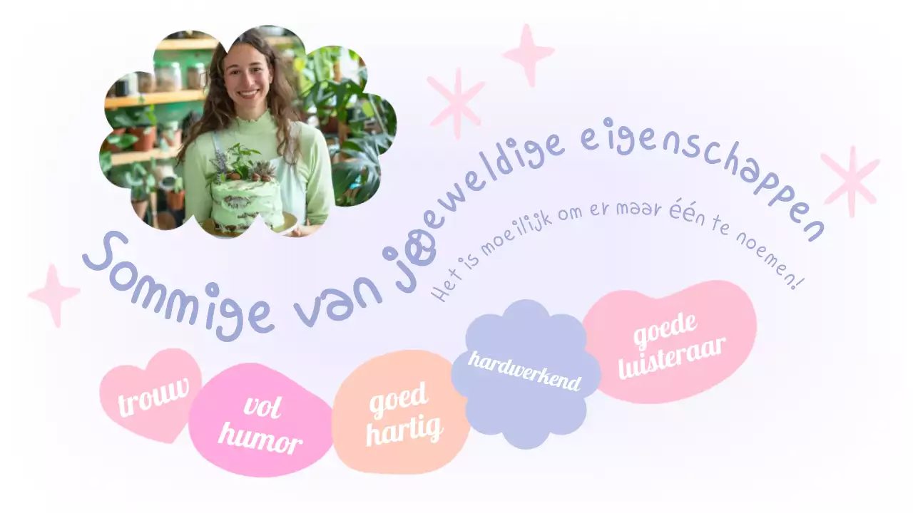 Pastel Leuke Doodles Verjaardag Presentatie