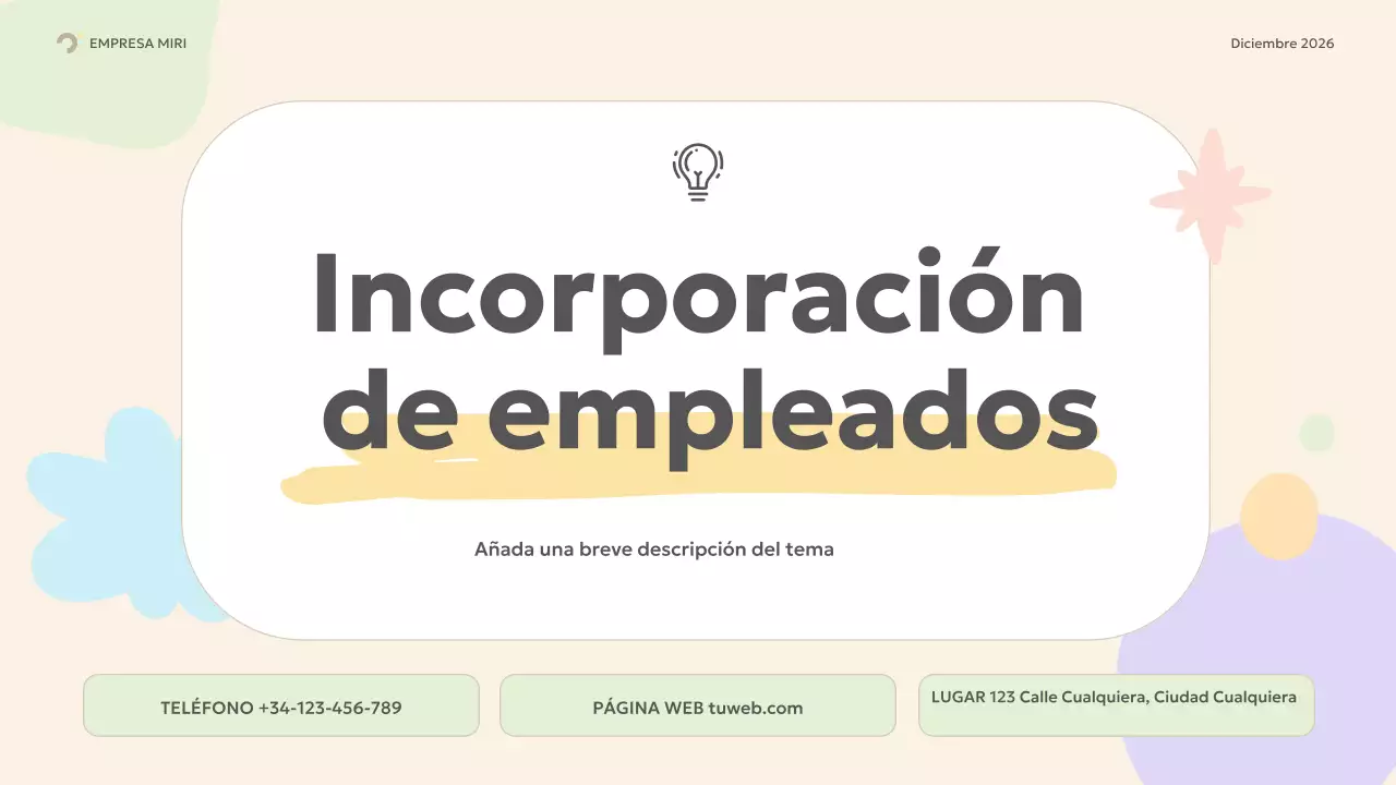 guía de incorporación beige modern