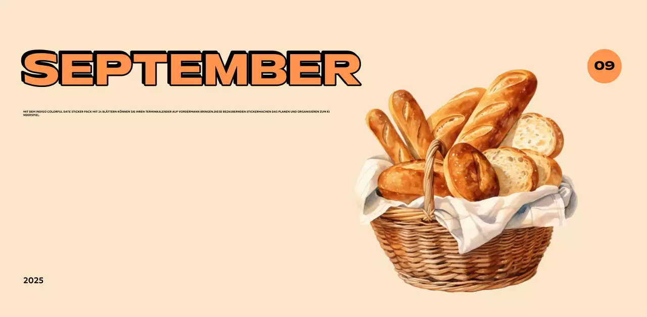 Bunte Kalender mit einer Vielzahl von Retro-Illustrationen